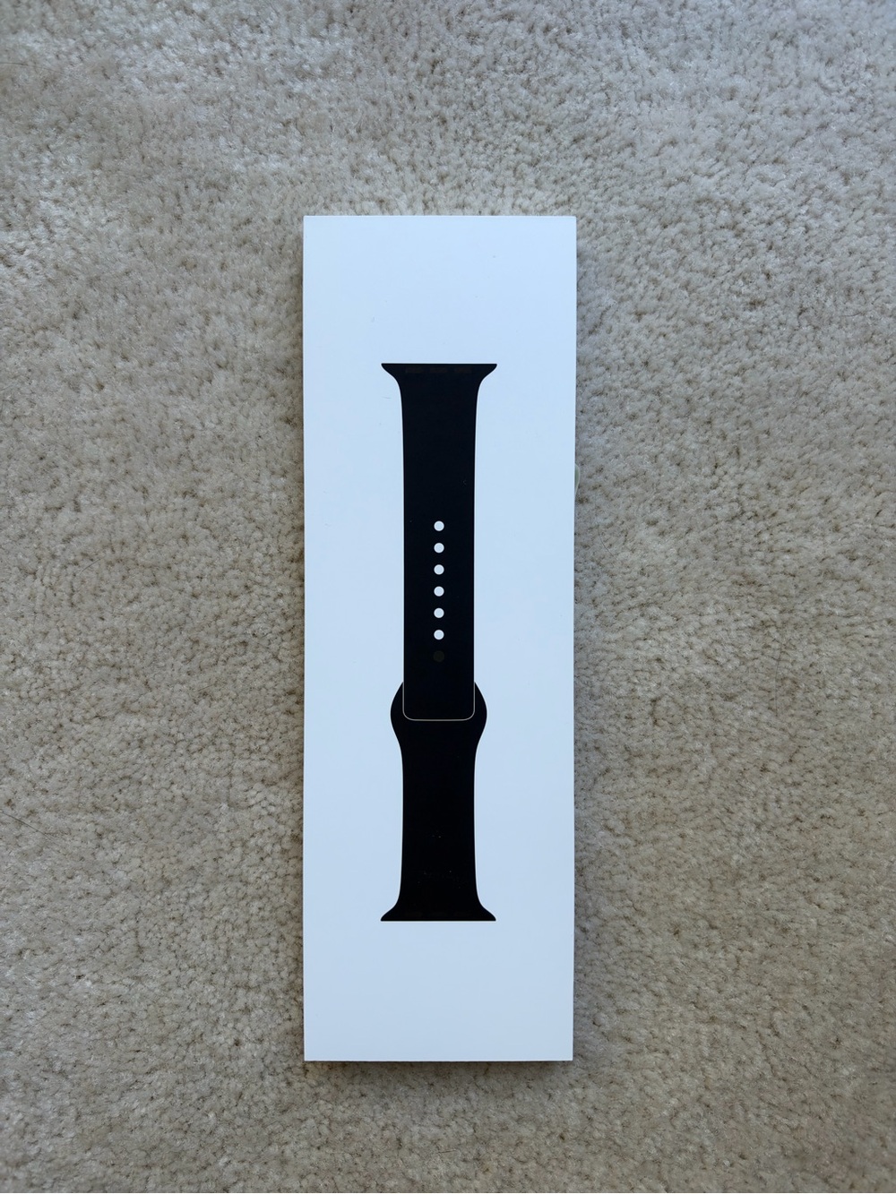Sealed Genuine Apple Watch Black Silicone Sport Band - Midnight Black - 40MM S/M